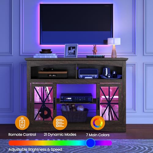 Image of RoyalCraft Farmhouse TV Stand for 55 Inch TV, Entertainment Center