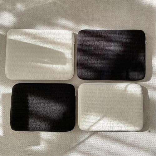 Housse ordinateur portable 11 pouces blanche à fermeture éclair épurée