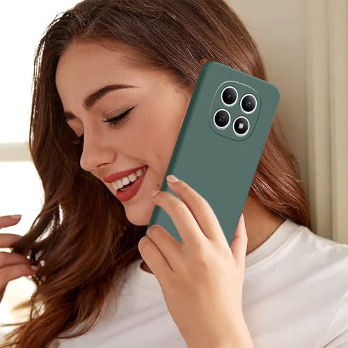 Image of amazon basics Back Cover for Redmi Note 15 5G | Ultra Slim Soft Rubberised Case | Matte Silicone Flexible Mobile Case | Camera Protection - Green