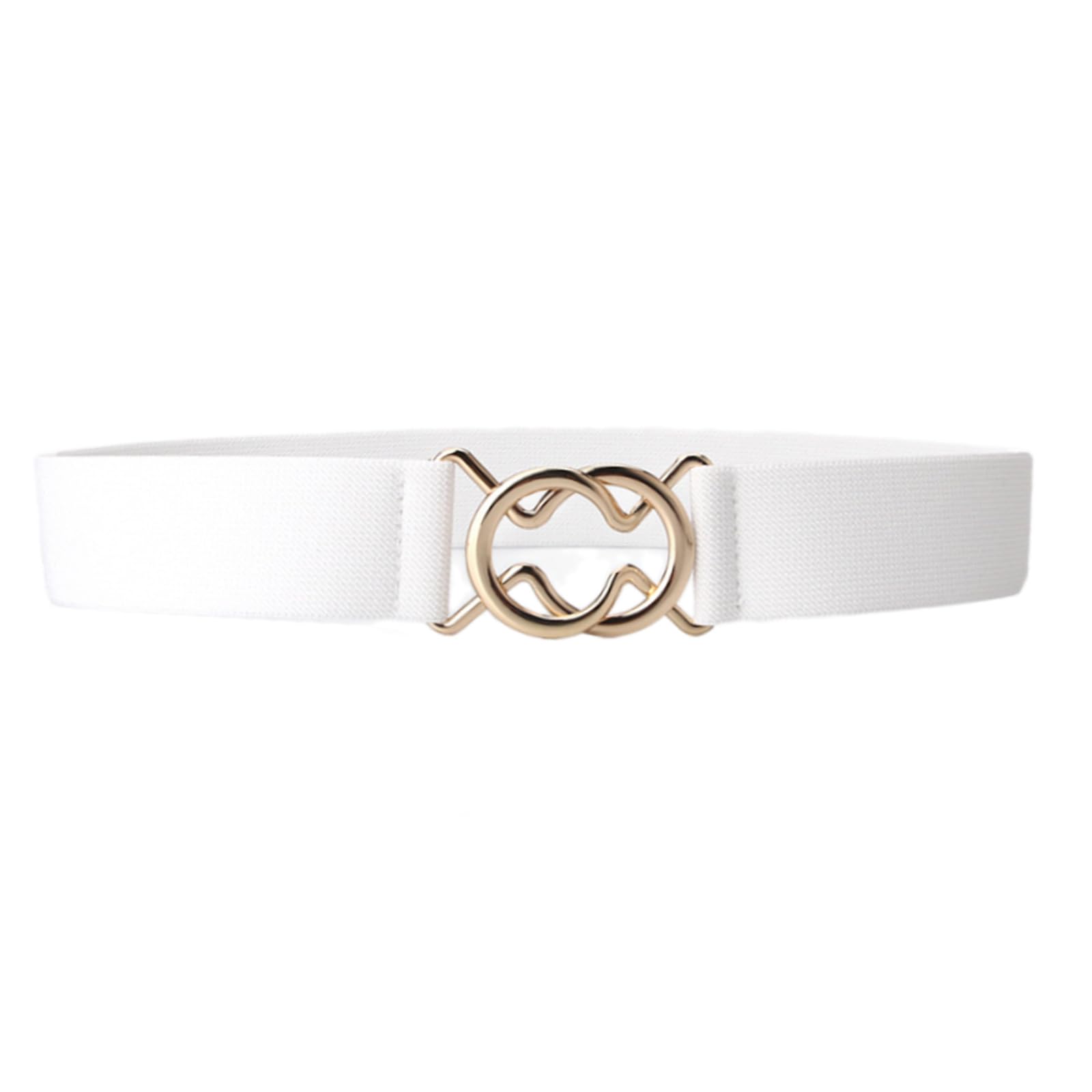 MICFENY Stretchable Metal Hook Buckles Waistband Women Waist Cincher Elastic Waist Belt For Women Daily Outfit