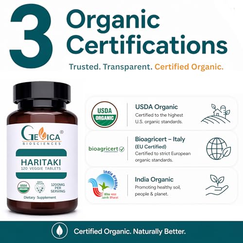 GeVica Biosciences Organic Haritaki Tablets