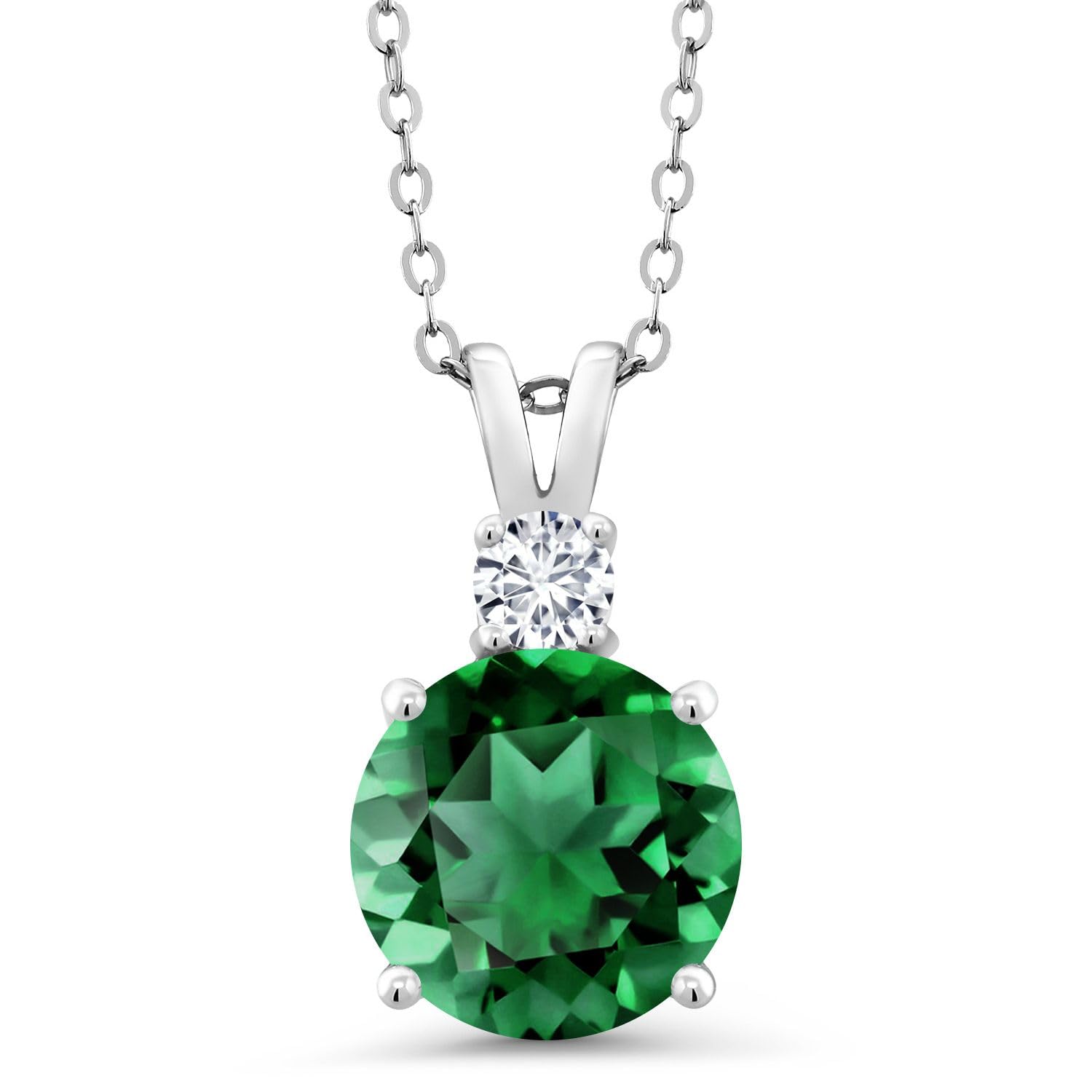 R*い様 Gem Stone King エメラルド　ペンダントネックレス Amazon.co.jp: Gem Stone King: エメラルド ネックレス