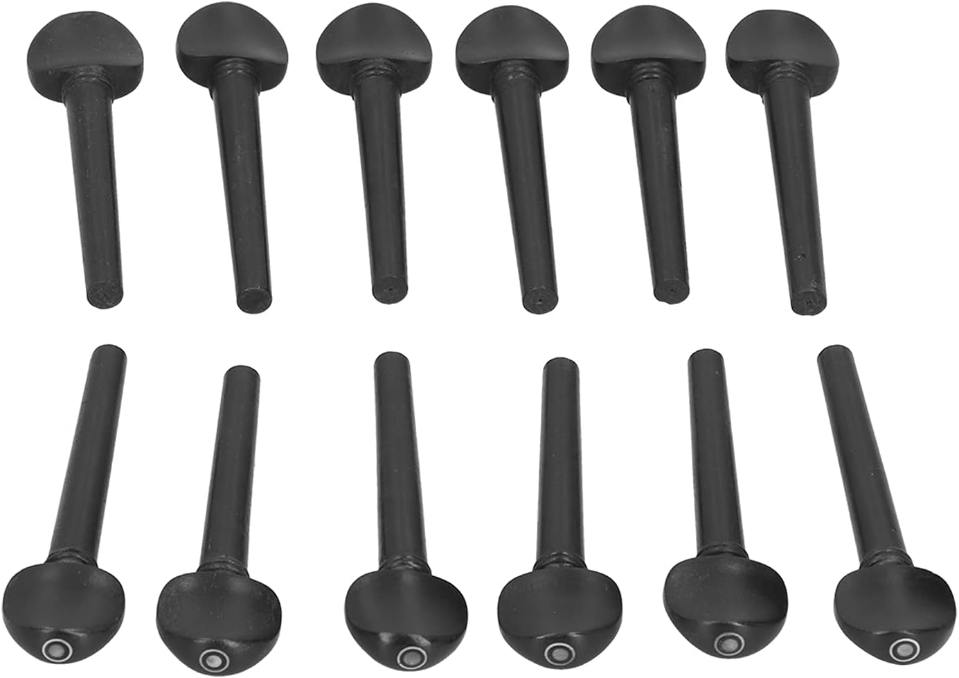 Sorandy Ebony Wooden Tuning Pegs Set of 12 Non Slip Fisheye Pegs for Oud Violin Fiddle, Easy Installation for Music Lovers