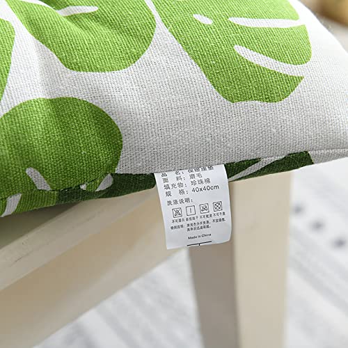 Outdoor Chair Cushions Patio Chair Pads Bistro Seat Cushions With Ties Tropical Palm Leaves Pattern Dining Chair Seat Pads For Indoor Garden Patio Home Office Sofa Living Room Decorations 16 Inch #TOP4