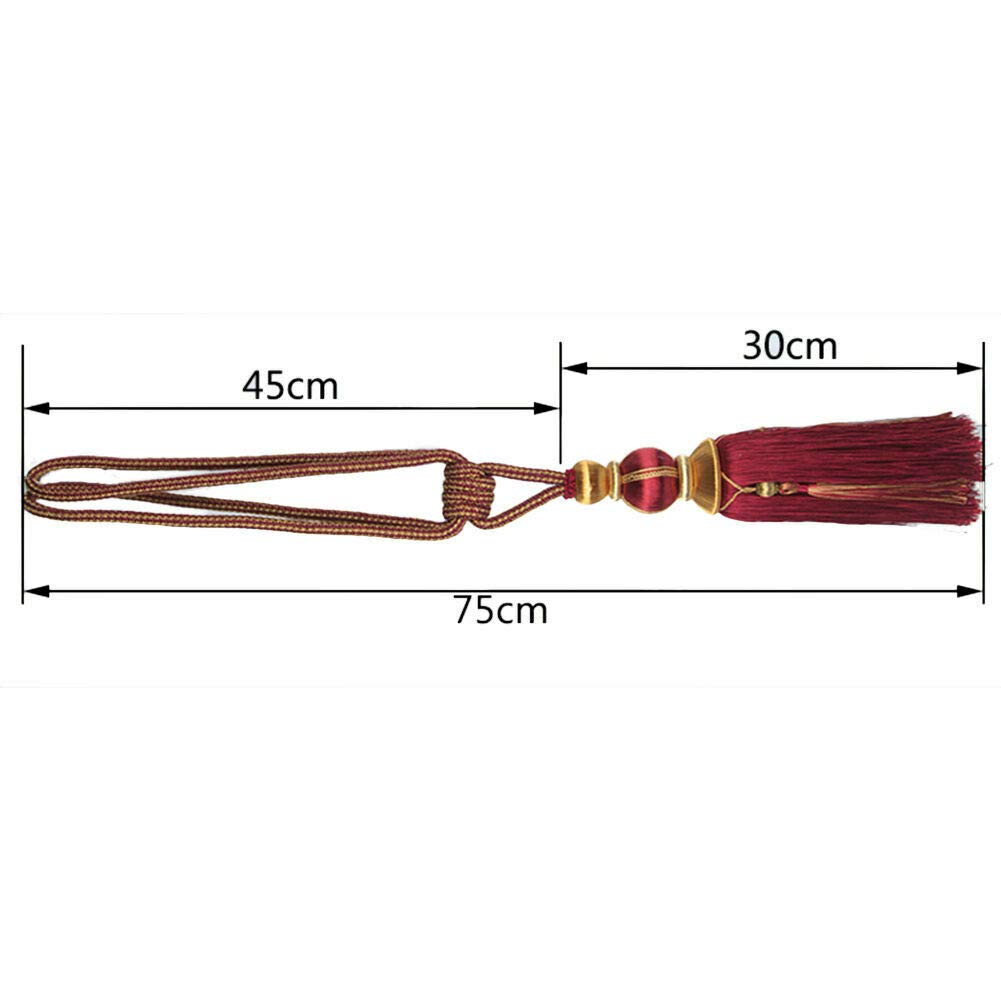 1 Paar Raffhalter für Vorhänge, Raffhalter, handgefertigt, Quaste, Dekoration für Zuhause, Fenster, dekorativ (Kaffee)