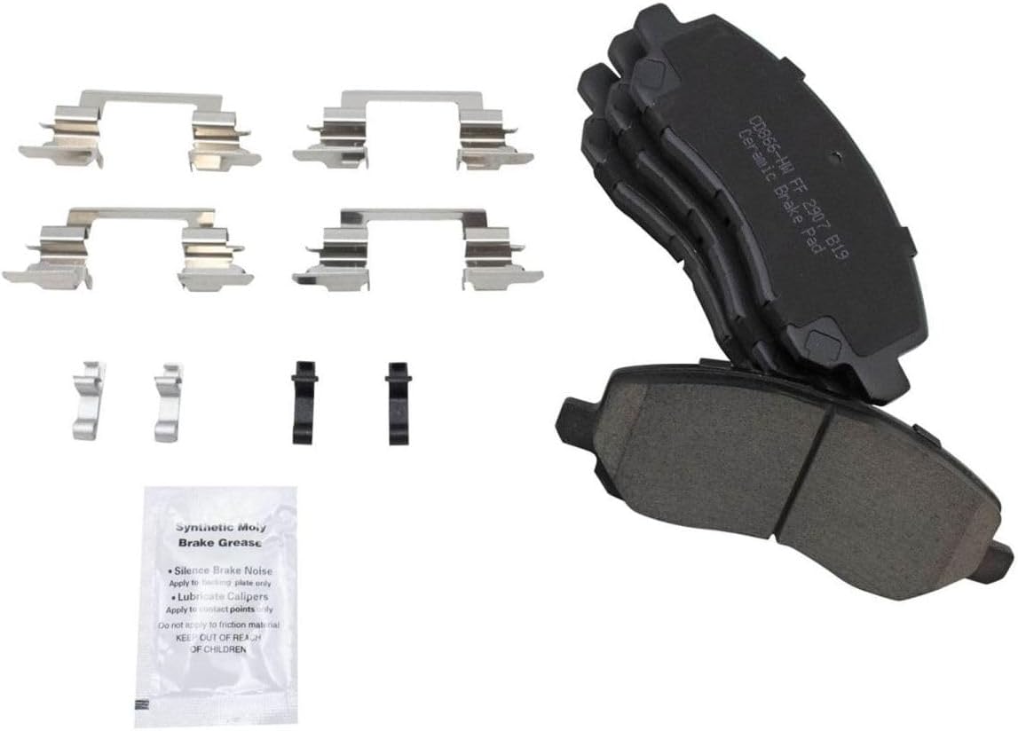 Front Brake Calipers Ceramic Pads & Rotors 5 Lug-Wheel Lug Count Compatible with Dodge Caliber Express/Heat/Mainstreet/Rush/Uptown 10-11 & R/T 07-10 & SE/SXT 07-10 12 & SRT-4 08-09