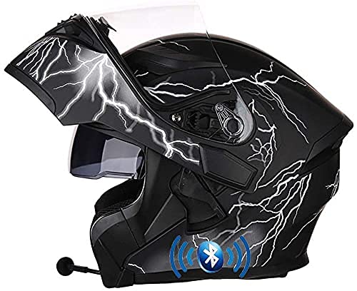 NZGMA Modular Motorcycle Helmets Bluetooth ECE Certification Flip Up Touring Helmets Built-in Dual-Speaker with Microphone for Automatic Answering for Men Women Adult 56-65CM