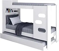 Beliche Floripa com Cama Auxiliar para Colchão 0,88m J&A Branco