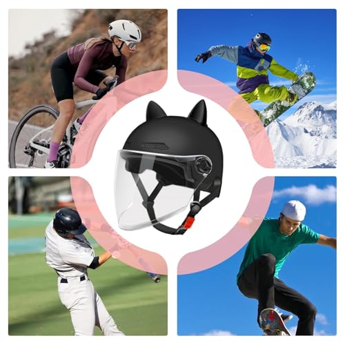Hitburu Elektrikli Scooter ı - Koruyucu Sürüş Ekipmanı | Erkekler İçin Vizörlü - Yetişkin Erkek ve K