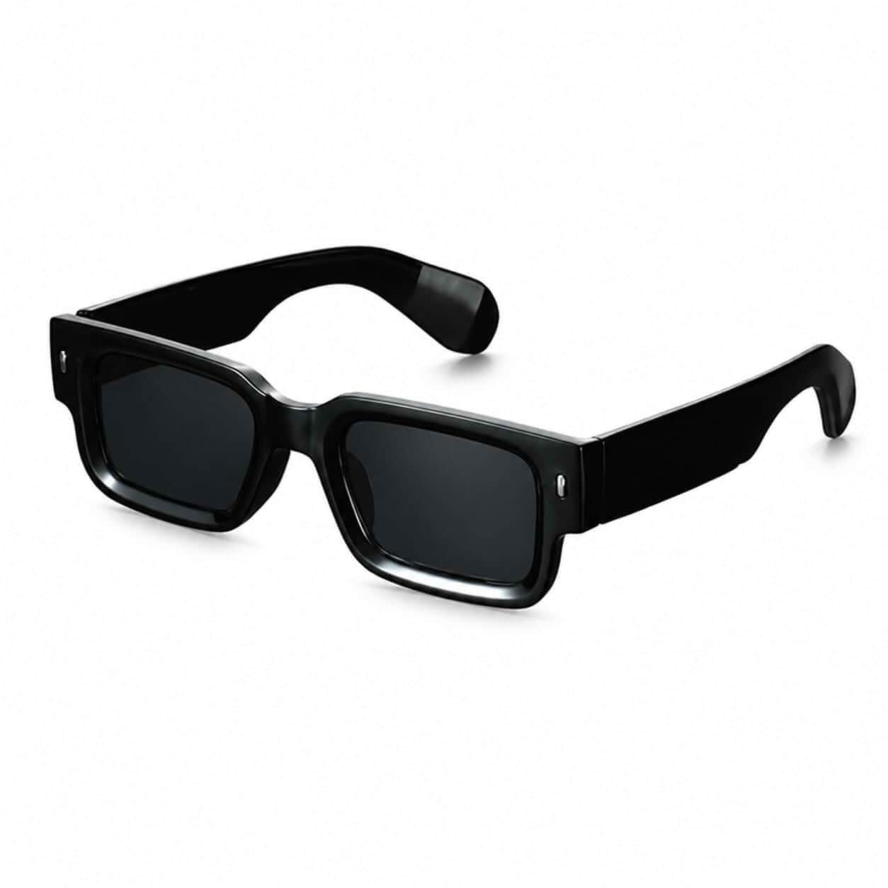 KIMOR Men's Square Frame Sunglasses, Black Fashion Eyewear for Everyday Outdoor Wear