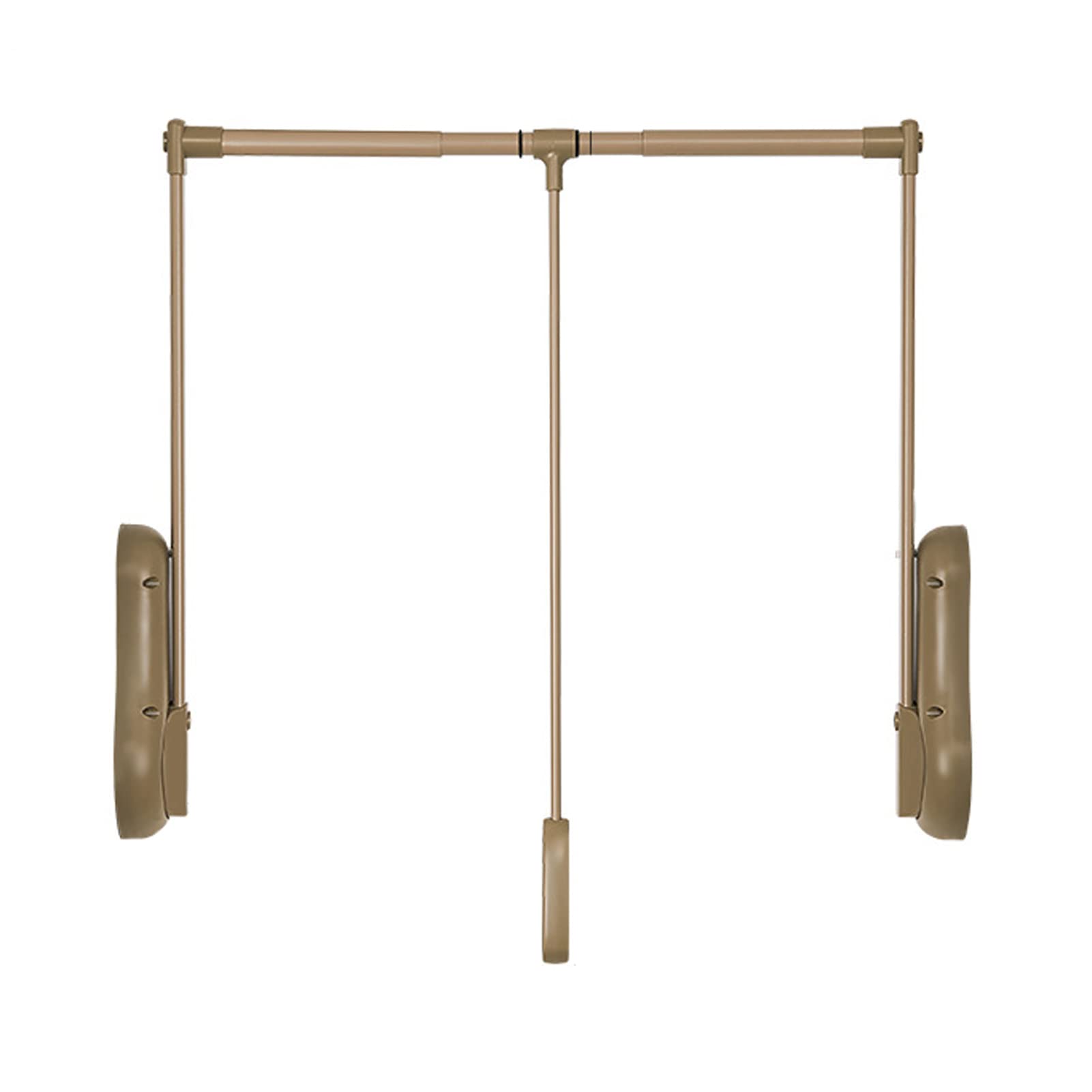 Porte-pantalons coulissant télescopique en aluminium beige gain de place placard
