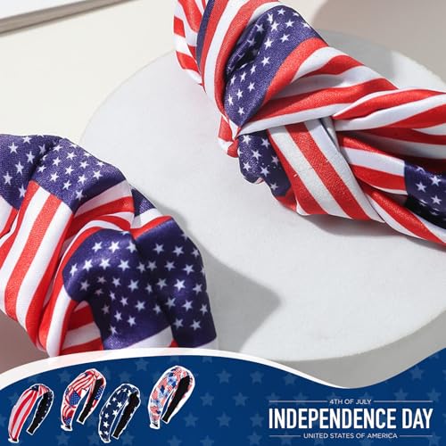 4th of july accessories set - 12Pcs Patriotic Costume Accessories Set with red white and blue american flag socks Headbands earrings Gift for Women Girls Independence Day Memorial Day Party Favors