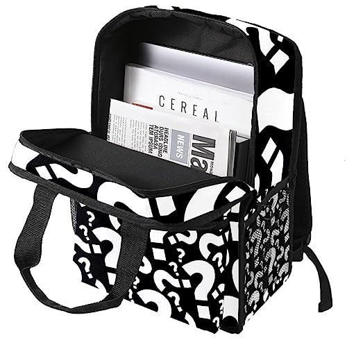 Sac à dos pour garçons à motif points d'interrogation multicolore 35cm - 3