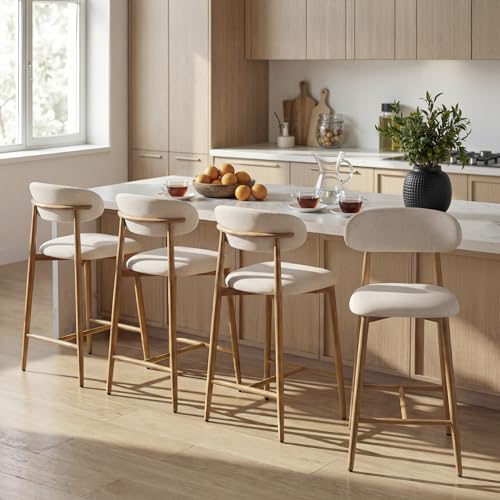AQO Set of 4 Upholstered Counter Stools