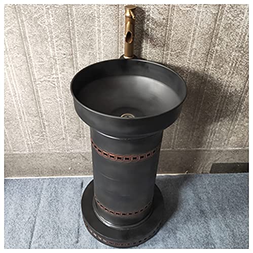 Meuble De Salle De Bain De Style Industriel Avec Lavabo, Meuble De Salle De Bain Au Sol Sous Évier Meuble De Salle De Bain Avec Robinet Et Drain Meuble De Lavabo De Salle De Bain 18,5 X 16,9 X 34,2 P Cover