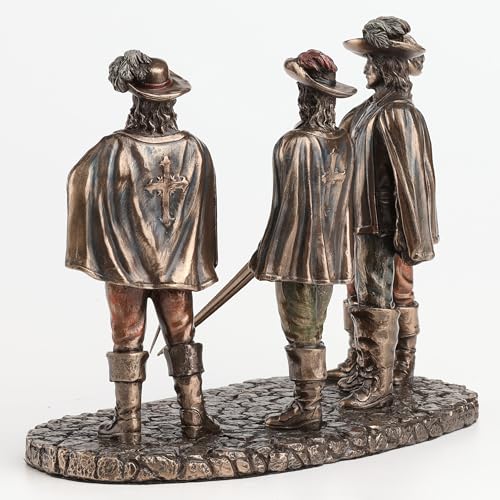 Estatua de resina con acabado bronce de Los Tres Mosqueteros miniatura 5