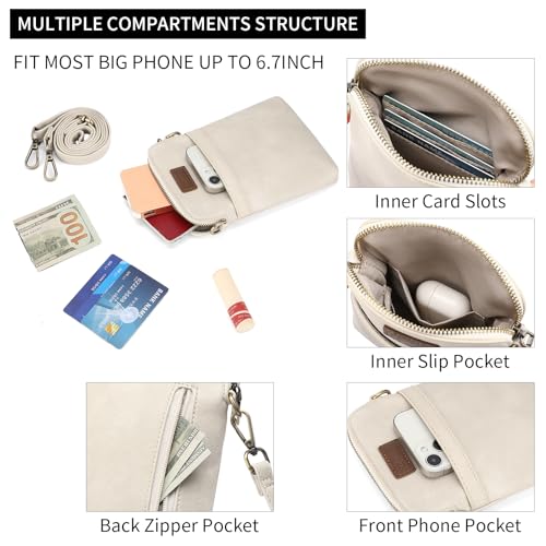 Image of SENDEFN Cell Phone Purses for Women Small Crossbody Bag Shoulder Handbag with Adjustable Strap