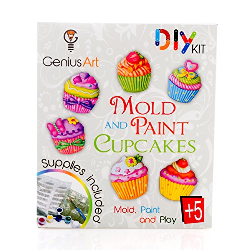 Genius Art Mold and Paint Cupcakes - Girls Design Kit - Arts