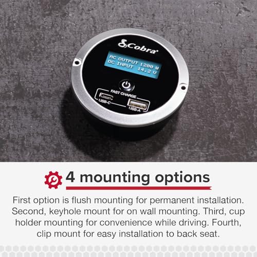 Image of Cobra CPIALCDG1 Remote Controller, Remote On /Off, 4 Mounting Options, Black