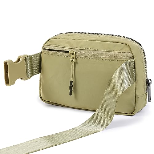Image of ODODOS Unisex Mini Belt Bag with Adjustable Strap Small Fanny Pack for Workout Running Traveling Hiking, Khaki Green
