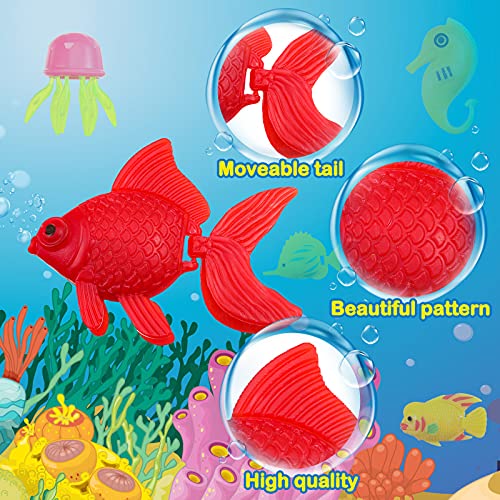 Image of Weewooday 20 Pcs Artificial Moving Fishes Floating
