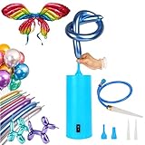 ALUNME 260 Balloon Pump Electric-Portable Air Pump for Twisting & Foil Balloons,Electric Ballon Blower Inflator for All Balloons, w/Extension Tube