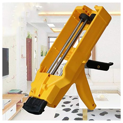 xiaoying Manual Epoxy Applicator Gun, Double Caulk Gun, Caulking Gun, Double-Tube Caulking Hose Dual Component Adhesive Glue Applicator Porcelain Glue Filling Tool