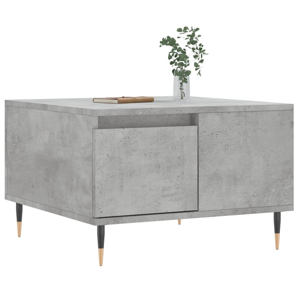 Homgoday Tavolino da caffè grigio cemento, 55 x 55 x 36,5 cm, tavolino da tè per soggiorno, sala d'accoglienza degli ospiti, camera da letto e ufficio 446 mobili