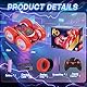 PATEMZON Ferngesteuertes Auto, RC Stunt Auto, 360° Drehung Zweiseitiges Spielzeugauto, 2.4GHz Spider Monstertruck mit Coole Lichter und Austauschbaren Reifen, Geschenk Geburtstag Junge Mädchen (Rot)