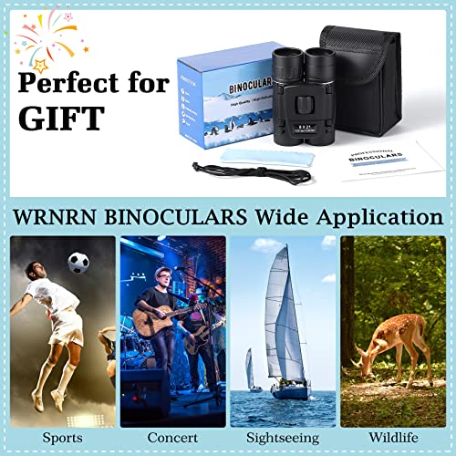 Wrnrn 8X21 Mini Lightweight Binoculars, Compact Pocket Binocularsfor Adults Kids, Small Protable Binoculars For Bird Watching Travel Opera Theater Sports Scenery #TOP6