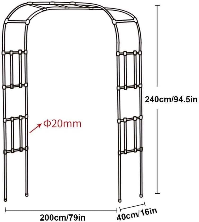Arche de fleurs de décoration extérieure facile à assembler sans outils