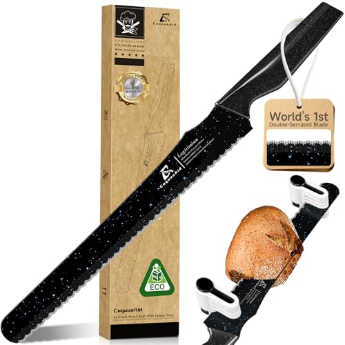 CoquusAid 11.6-Inch Double Serrated Knife