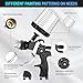 HVLP Air Spray Gun with 1.4/1.7/2mm Nozzles & Air Compressor Regulator, Air Spray Paint Gun w/10pcs 600cc Mixing Cup and Lids, Automotive Paint Sprayer for Car, House Painting, Furniture
