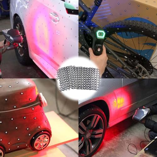 840d Stück Referenzpunkt Markierungen,Innendurchmesser 3 mm, Außendurchmesser 6 mm, 3D Tracking Punkte, 3D-Scanner Reflektierender, 3D Scan Marker, Aufkleber optische tracking, für 3D-Bewegungsanalyse