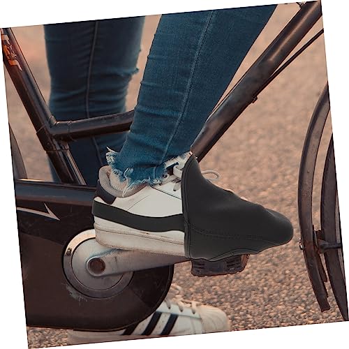 1 par de cubrezapatillas de neopreno a prueba de viento para ciclismo, para hombres y mujeres, resistentes al agua, protectores para pies en condiciones frías y húmedas miniatura 4
