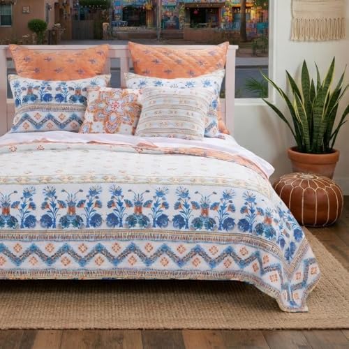 Barefoot Bungalow Aleena Quilt Set, 3-Piece Full/Queen, Ivory