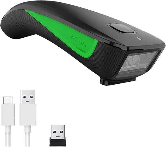NETUM Bluetooth CCD Barcode Scanner, Compatible with 2.4G Wireless & Bluetooth Function & Wired Connection, Connect Smart Phone, Tablet, PC, CCD Bar Code Reader Work with Windows, Mac,Android, iOS
