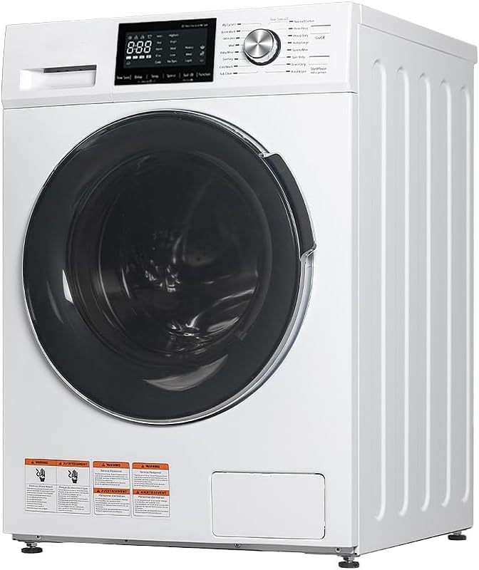 2.7 Cu.Ft Ventless All-in-One Washer Dryer Combo, 24' Compact Front Load Laundry Machine, 26.5 lbs Wash Load, LED Display & Child Lock, White