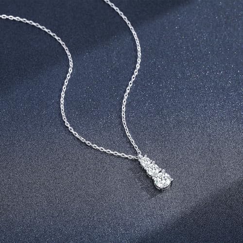 SBLING Platinum-Plated or 18K Gold Plated Cubic Zirconia Pendant Necklace for Women3