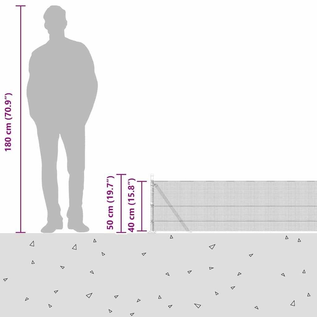 Spawane ogrodzenie z drutu z betonową podstawą, 10 x 0,4 m, srebrna siatka, element ogrodzenia do ogrodu, na taras, balkon, prywatność, bezpieczeństwo zwierząt domowych