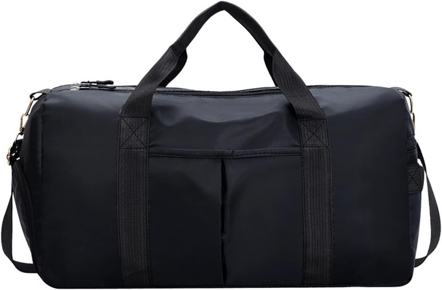 With Large Women's Waterproof Workout and Travel Bag Women's Fitness Beach Swimming Sports Gear Bag (Black)