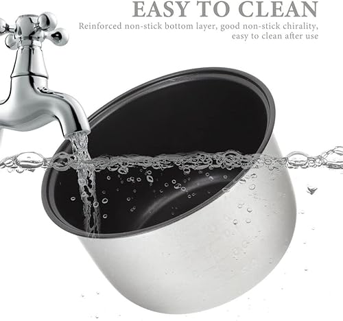 Miniatura 6 de HEMOTON Maceta interior para olla instantánea de 2.64 cuartos de galón, superficie pulida, olla arrocera, olla antiadherente, olla interior de