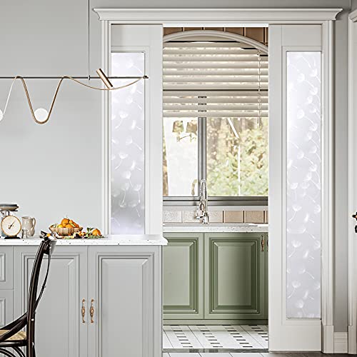 Image of CottonColors Window Film, Blindfold Sheet, Window Glass Film, Stained Glass, Repositionable, UV Protection, 35.4 x 78.7 inches (90 x 200 cm), No Glue DIY 055 Dandelion