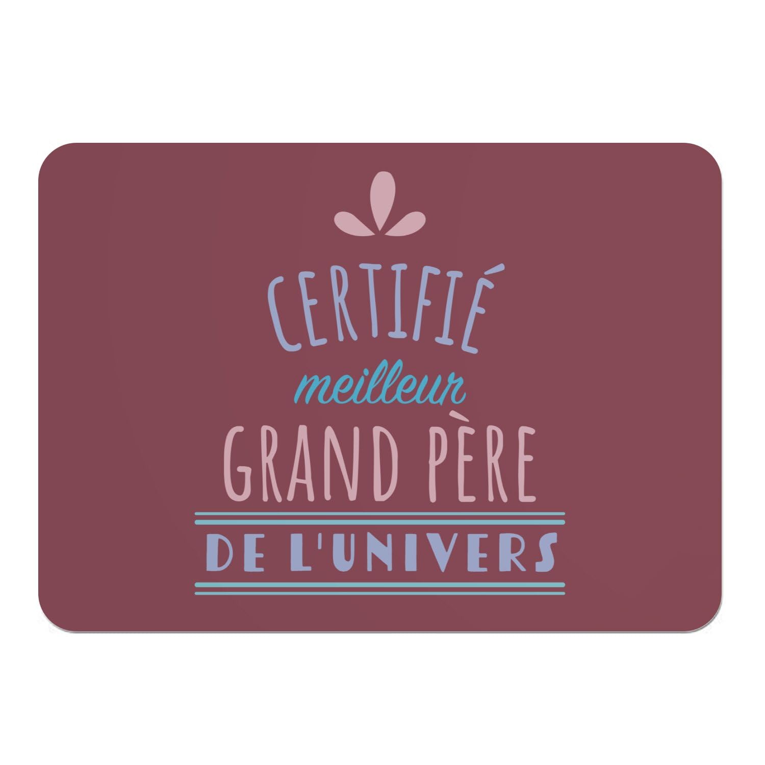 Napperons rouge Meilleur Grand-père de l'univers lot de 4 sets de table en liège pour cadeau