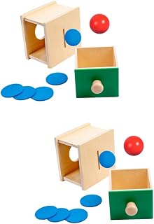 2 Conjuntos De Caixa De Queda De Moedas Brinquedos Infantis Brinquedos Para Meninas Crianças Brinquedos Montessori De Madeira Brinquedos Infantis Montessori Brinquedos Sensoriais TOYANDONA