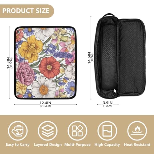 Bolso de Viaje para Herramientas Capilares con Almohadilla Resistente al Calor, Protector contra el Polvo para Planchas, Rizadores y Estilizadores de Cabello miniatura 4