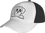 berretto da baseball boxer dog peeking cappellino visiera soft baseballcap vintage hip hop cap per campeggio escursionismo gym