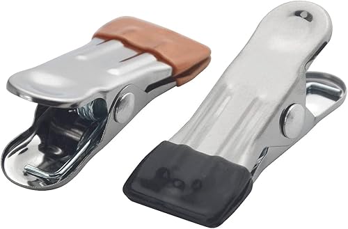 Miniatura 4 de Paquete de 50 alfileres de ropa de 10 colores de metal de acero inoxidable, abrazaderas de ropa para colgar ropa, toallas o sellar bolsas de