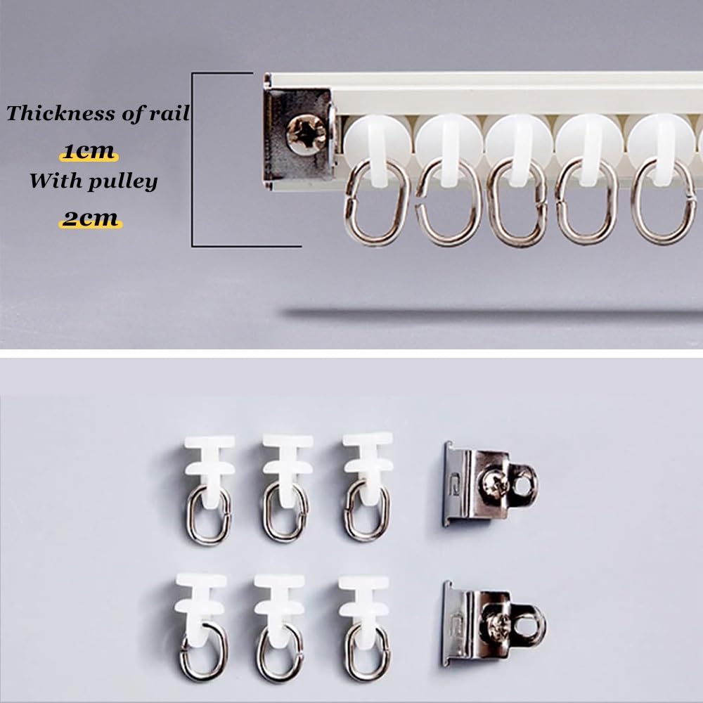 Selbstklebende Schiene, einfache Installation, kein Bohren erforderlich, perfekt für Zuhause, Büro und Mietwohnungen, 600 cm lang, vielseitig einsetzbar und Fensterbehandlung, Solut