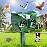 Cat Repellent for Gardens UK, USB & Solar Ultrasonic Cat Deterrents Motion Sensor, Waterproof Animal Repeller with LED Flash, 5 Sensitivity Modes, Animal Scarers for Foxes,Dogs,Birds,Squirrels